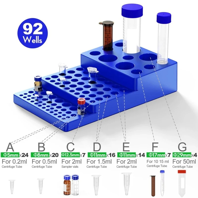 Lab Equipment - Rack de tubo de ensaio multifuncional,