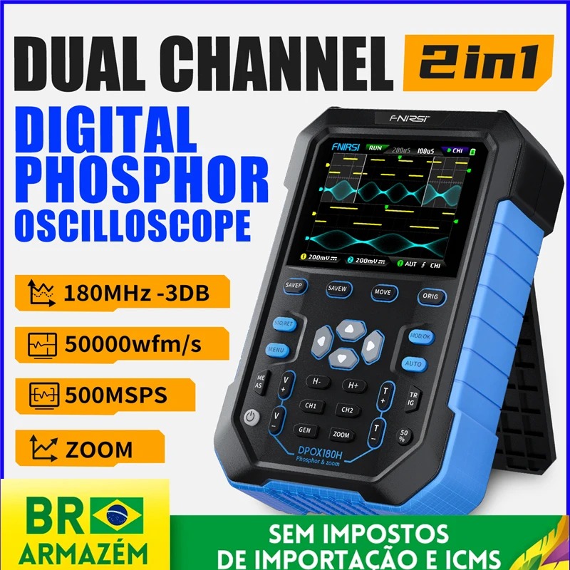 Osciloscópio Digital Portátil  - Fnirsi Digital Oscilloscope Handheld avaliação e preço