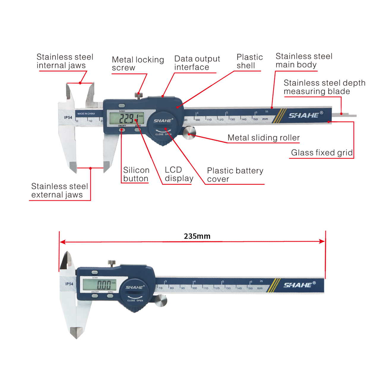 Paquímetro Digital de Aço Inox - Digital Caliper 150Mm Stainless Steel avaliação e preço